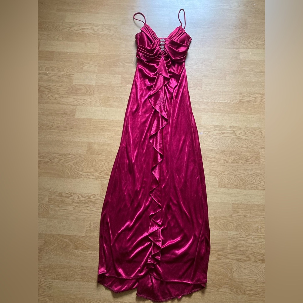 VTG 90s Masquerade Red Dressy Gown - Picture 4 of 7